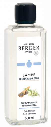 Maison Berger Paris, Náplň do katalytickej lampy 500ml, Pure white tea, Čistý biely čaj