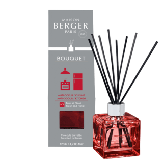 Maison Berger Paris, Aróma difuzér Cube 125ml, Anti-Odor Kitchen Fresh & Floral, Difuzér na odstránenie kuchynského zápachu 6170