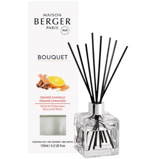 Maison Berger Paris, Aróma difuzér Cube 125ml, Orange cinnamon, Pomaranč a škorica 6002