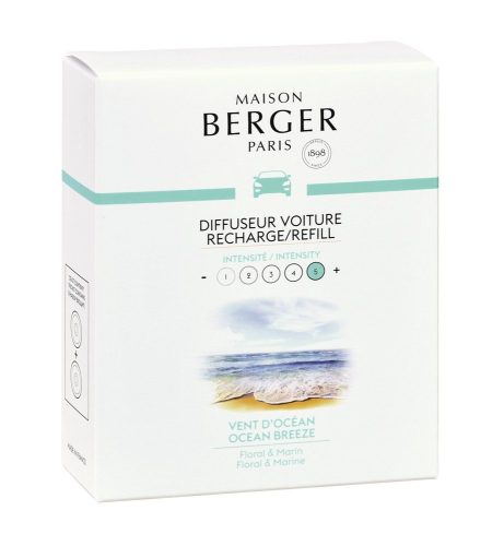 Maison Berger Paris, Náhradná náplň vône do auta Ocean breeze, Morský vzduch, 2ks v balení