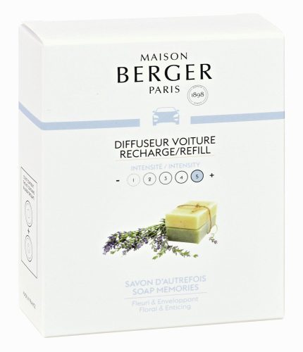Maison Berger Paris, Náhradná náplň vône do auta Soap memories, Mydlové bublinky, 2ks v balení