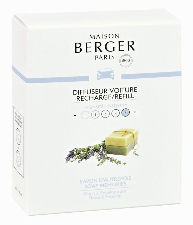 Maison Berger Paris, Náhradná náplň vône do auta Soap memories, Mydlové bublinky, 2ks v balení 6421