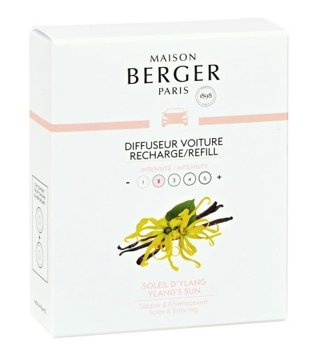 Maison Berger Paris, Náhradná náplň vône do auta Ylang´s sun, Slnečný ylang, 2ks v balení