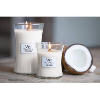 Woodwick, Vonná Sviečka Classic, Island Coconut 85g, Kokosový ostrov 98115