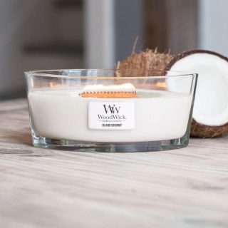 Woodwick, Vonná Sviečka Hearthwick, Island Coconut 453,6g, Kokosový ostrov 76115