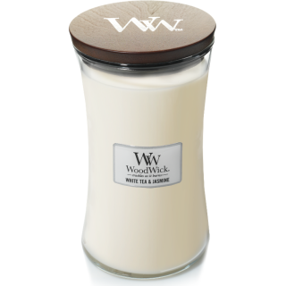 Woodwick, Vonná Svečka Classic, White tea and jasmin 609,5g, Biely čaj a jazmín 93062