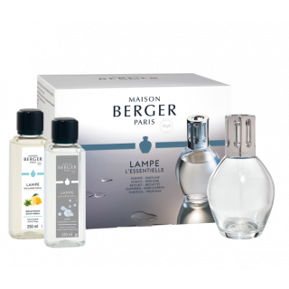 Maison Berger Paris, Katalytická Lampa, Sada Essential, Ovalna, Zest of verbena 250ml, Air pur 250ml 4698