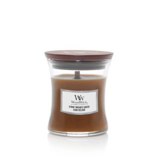 Woodwick, Vonná Sviečka Classic, Stone washed suede 85g, Semiš - Dopredaj 1666279