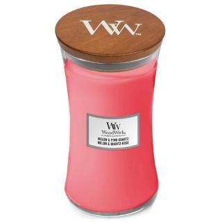 Woodwick, Vonná Sviečka Classic, Melon & Pink Quartz 609,5g, Melón a ružový kremeň 1681480