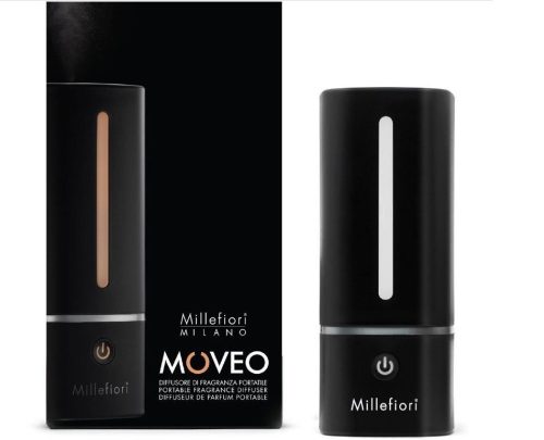Millefiori, MOVEO, Prenosný aróma difuzér s USB nabíjaním čierny