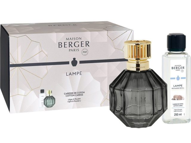 Maison Berger Paris, Katalitická lampa, sada Facette, Čierna, Cotton caress, Bavlnená starostlivosť, 250ml 4748