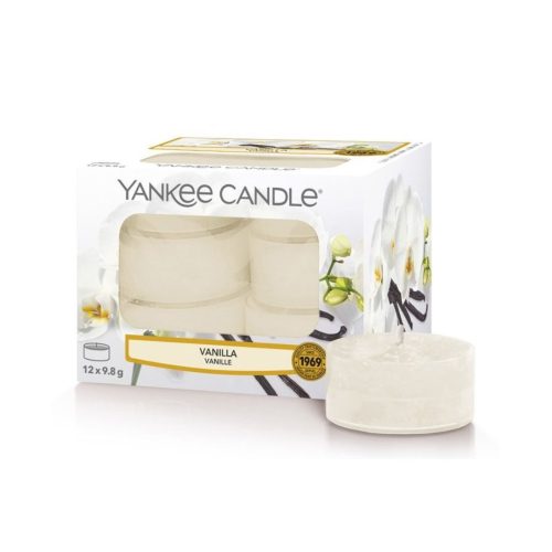 Yankee Candle, Čajové sviečky Vanilla 12 x 9,8g, Vanilka - Dopredaj