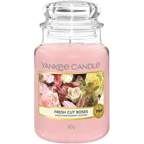 Yankee Candle, Vonná Sviečka Fresh Cut Roses 623g, Čerstvo narezané ruže - Dopredaj