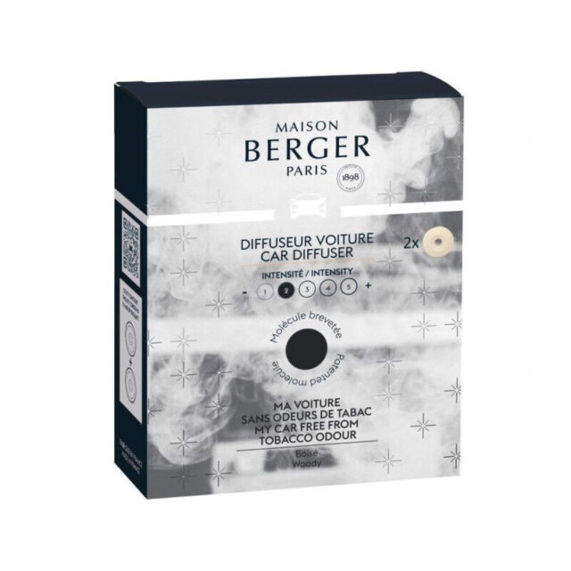 Maison Berger Paris, Náhradná náplň vône do auta Anti-Odor Tobacco, 2ks v balení 6418