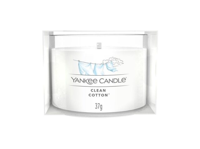 Yankee Candle, Clean Cotton, Vonná Votívna Sviečka 37g, Čistá bavlna 1701437E