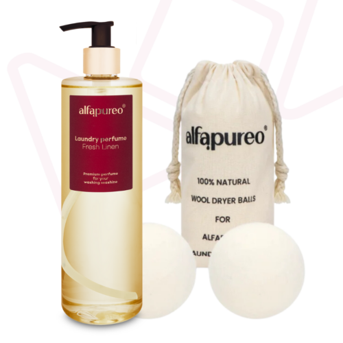 Alfapureo, Fresh Linen, Parfém do sušičky 500ml Set