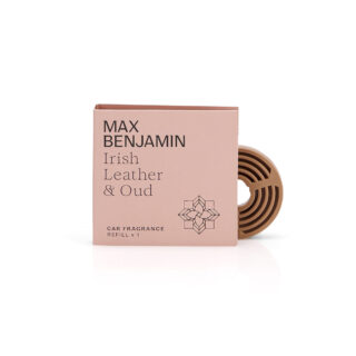 Max Benjamin, Classic, Náhradná náplň vône do auta, Irish Leather & Oud, Írska koža a dym 1 ks  RB-CFR10