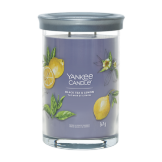 Yankee Candle, Black tea & Lemon,Veľká sviečka Tumbler Signature 567g