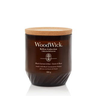 WoodWick ReNew, Black Currant & Rose, Sviečka 184g, Čierne ríbezle a ruža 1726345E